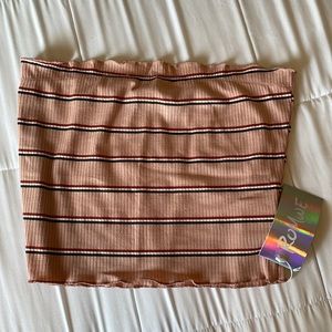 Romwe strapless crop top. Size M.